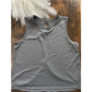 Athleta Gray Keyhole Back Tank
